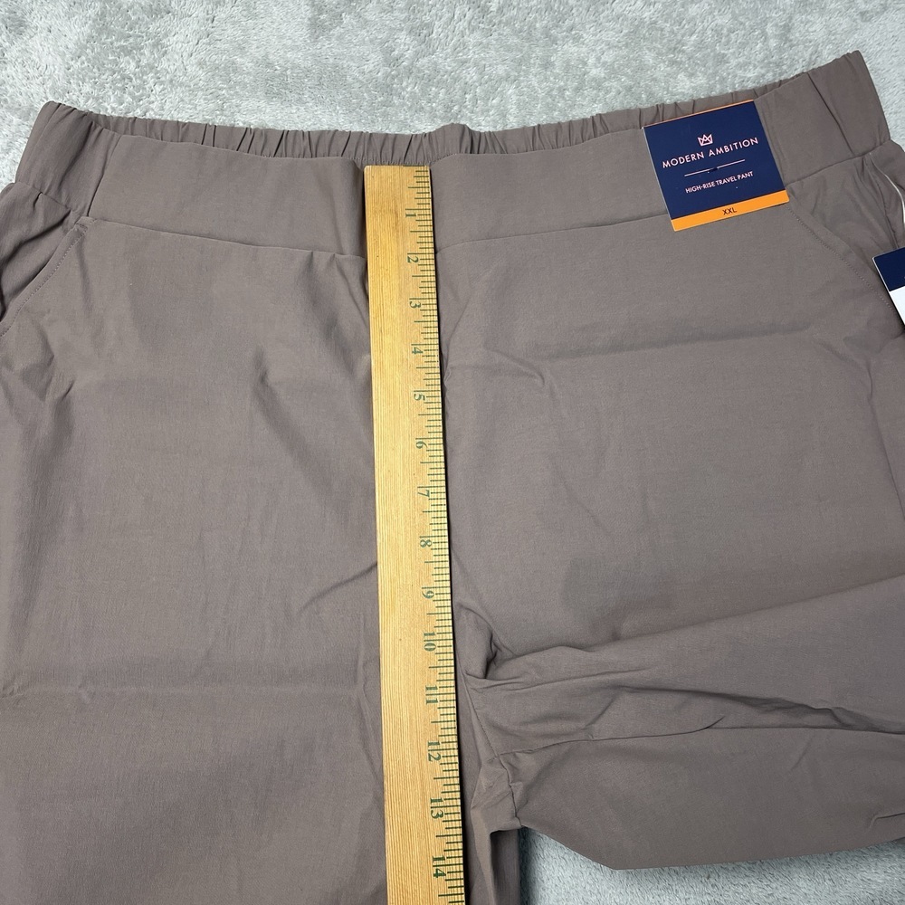 Modern Ambition Women's XXL High-Rise Travel Pant Brown H0789 - Picture 5 of 9